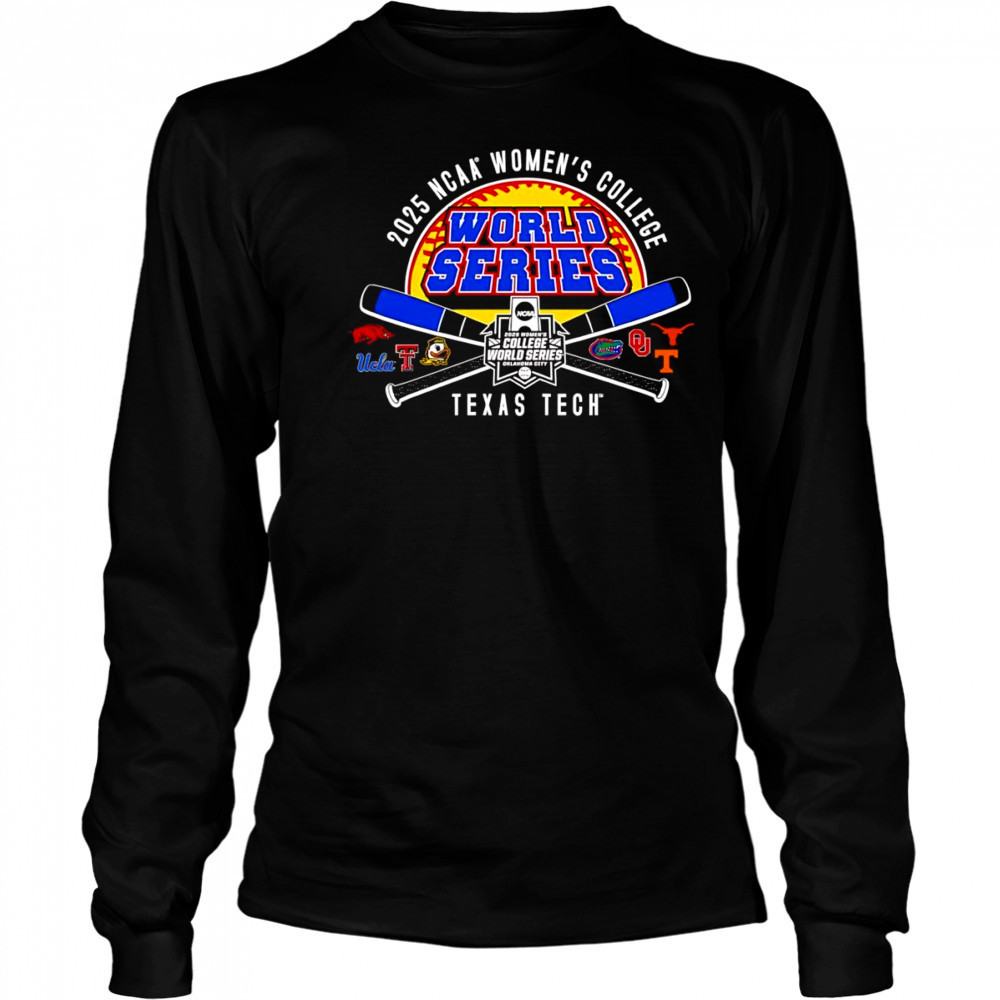 Texas Tech 2025 Softball College World Series Cross Bats shirt Long Sleeved