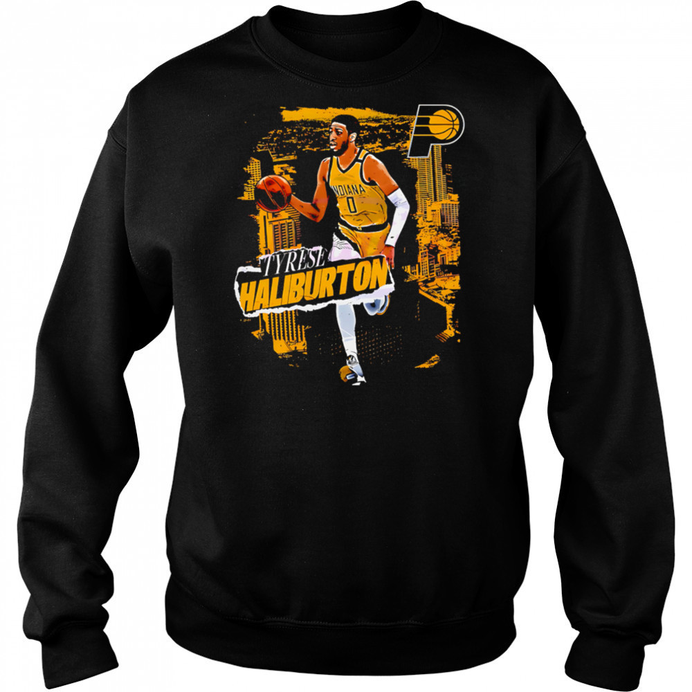 Tyrese Haliburton Indiana Pacers Basketball City Skyline shirt Hoodie