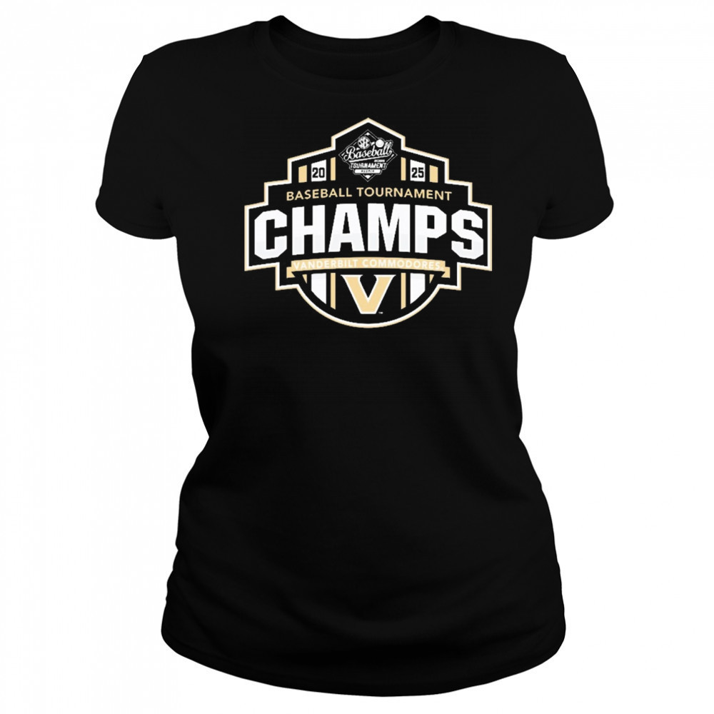 Vanderbilt Commodores SEC Baseball Conference Tournament Champions Locker Room NCAA 2025 t-shirt Women's T-shirt