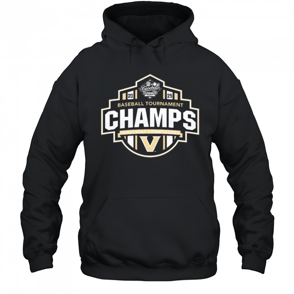 Vanderbilt Commodores SEC Baseball Conference Tournament Champions Locker Room NCAA 2025 t-shirt Hoodie