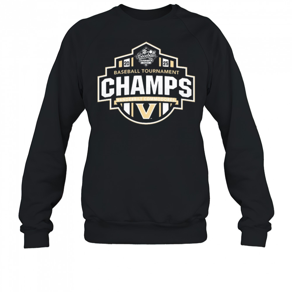 Vanderbilt Commodores SEC Baseball Conference Tournament Champions Locker Room NCAA 2025 t-shirt Sweatshirt