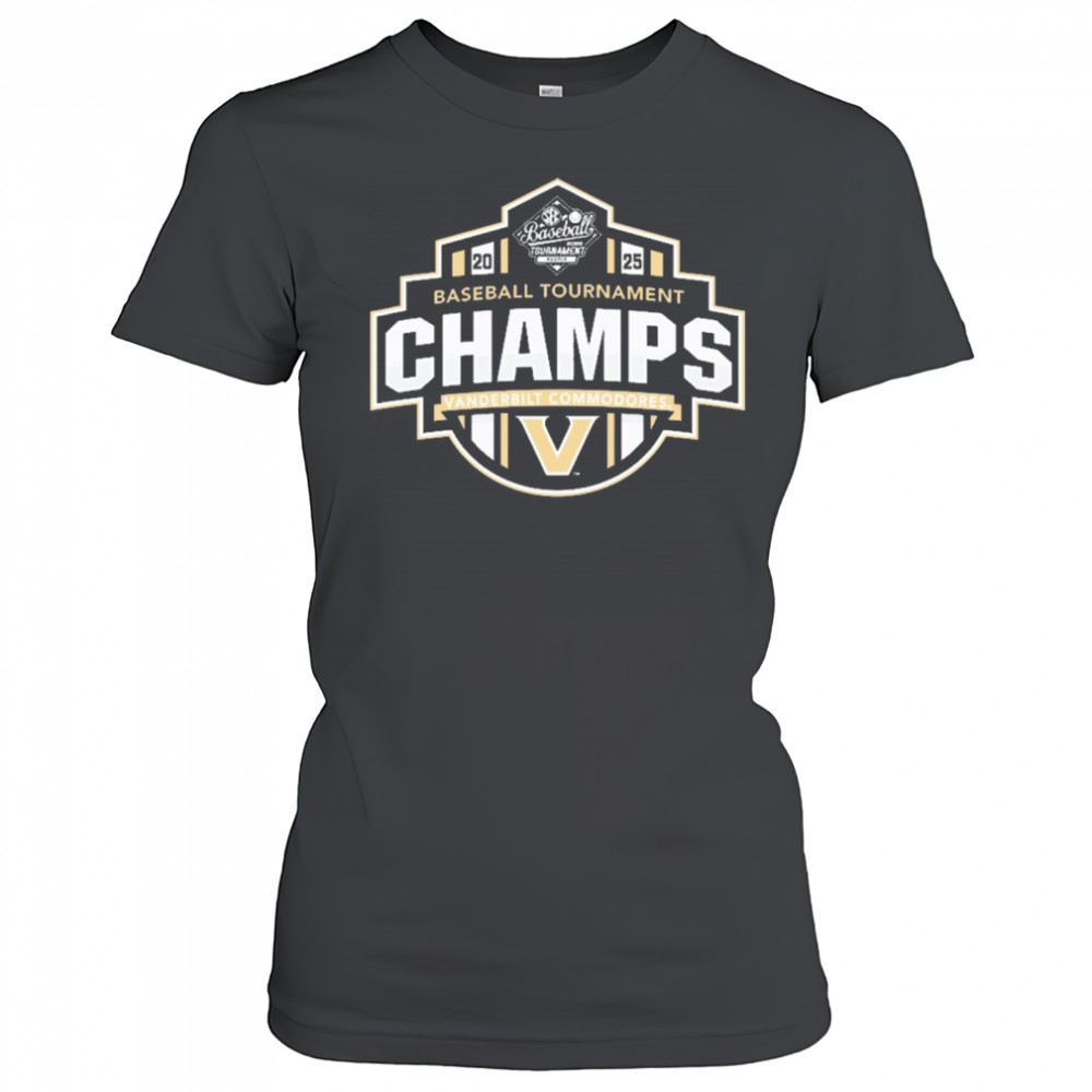 Vanderbilt Commodores SEC Baseball Conference Tournament Champions Locker Room NCAA 2025 t-shirt Women's T-shirt
