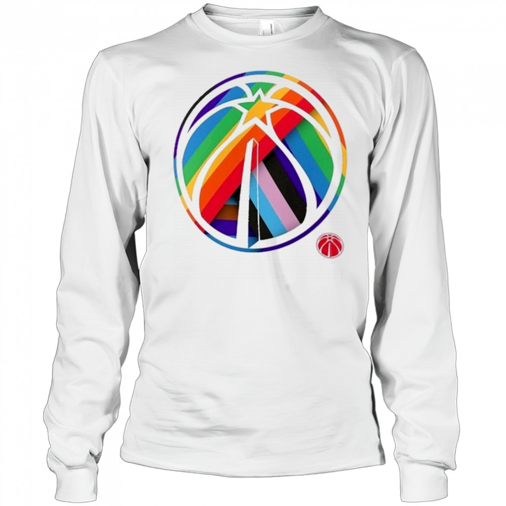 Washington Wizards Team Logo Pride T-Shirt Long Sleeved