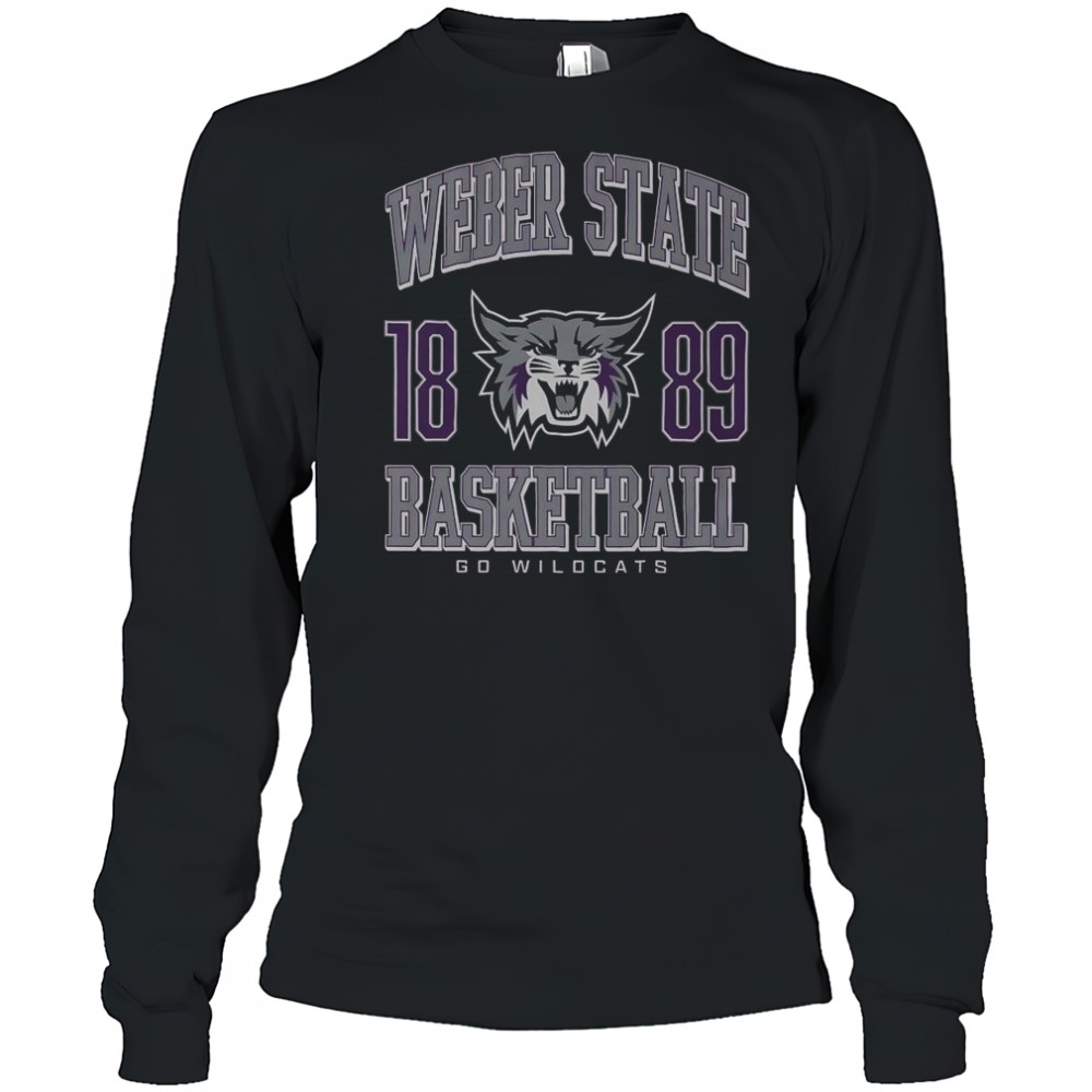 Weber State Wildcats Basketball 1889 T-Shirt Long Sleeved