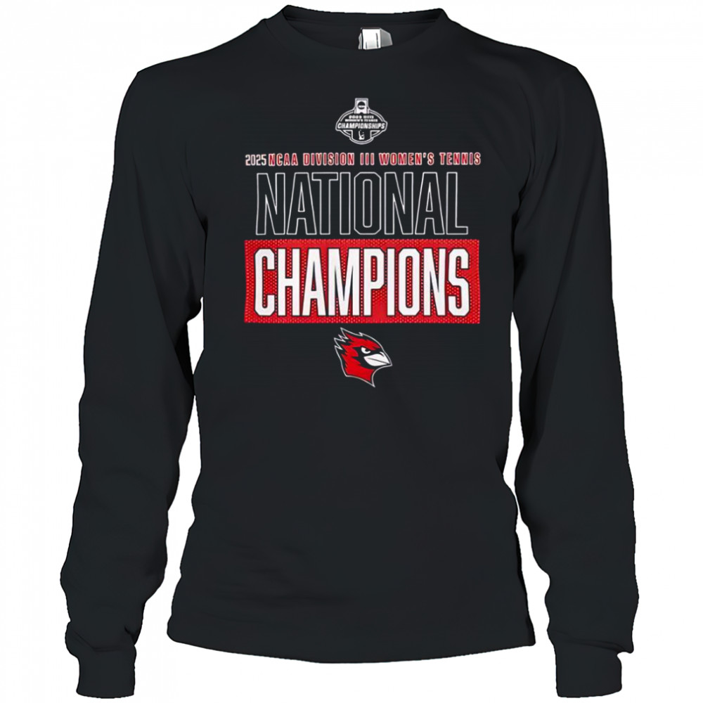 Wesleyan Cardinals 2025 NCAA Division III Women’s Tennis National Champions T-Shirt Long Sleeved