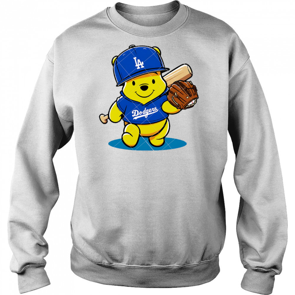 Winnie The Pooh LA Dodgers Pooh Dodgers Baseball shirt Hoodie