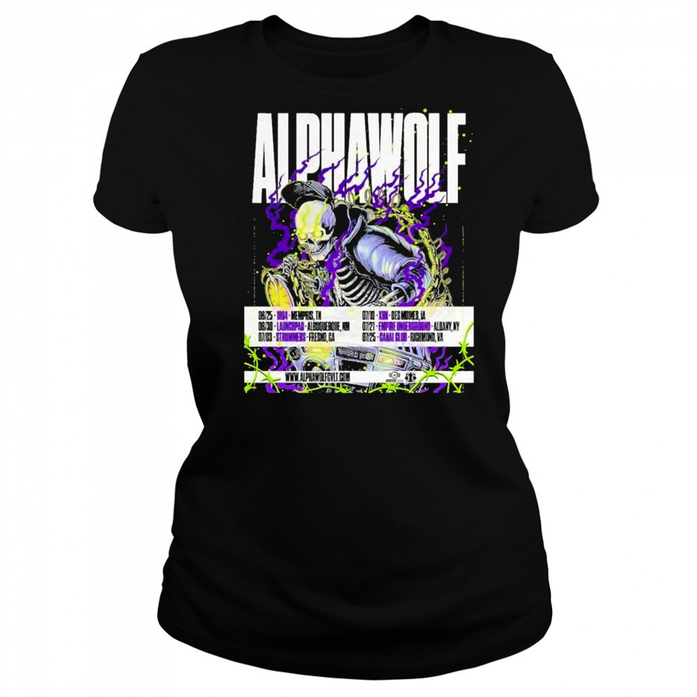 Alpha Wolf Summer Of Loud Festival Dates List 2025 shirt Women's T-shirt