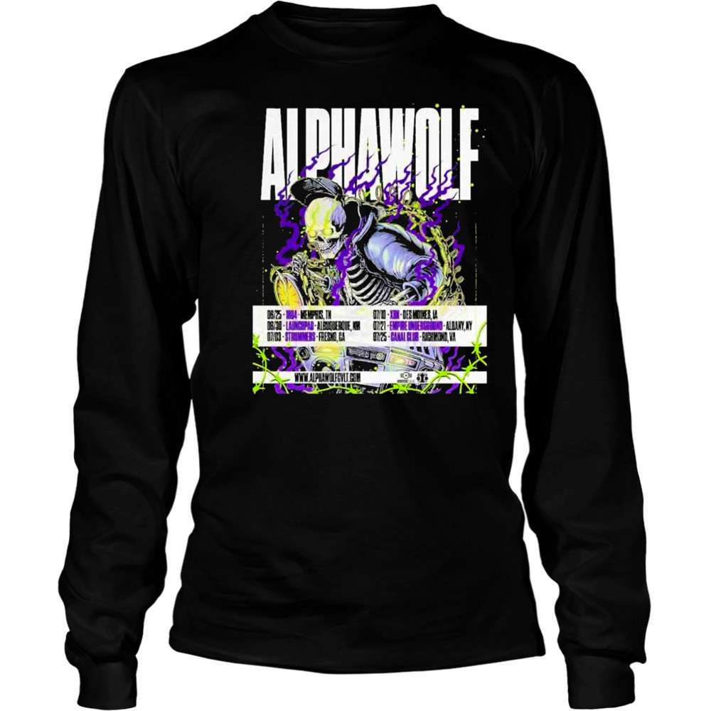 Alpha Wolf Summer Of Loud Festival Dates List 2025 shirt Long Sleeved
