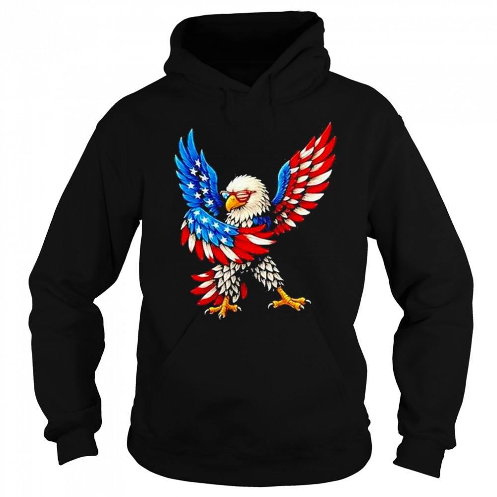American Flag Usa Dabbing Bald Eagle Patriotic 4th Of July Shirt Sweatshirt