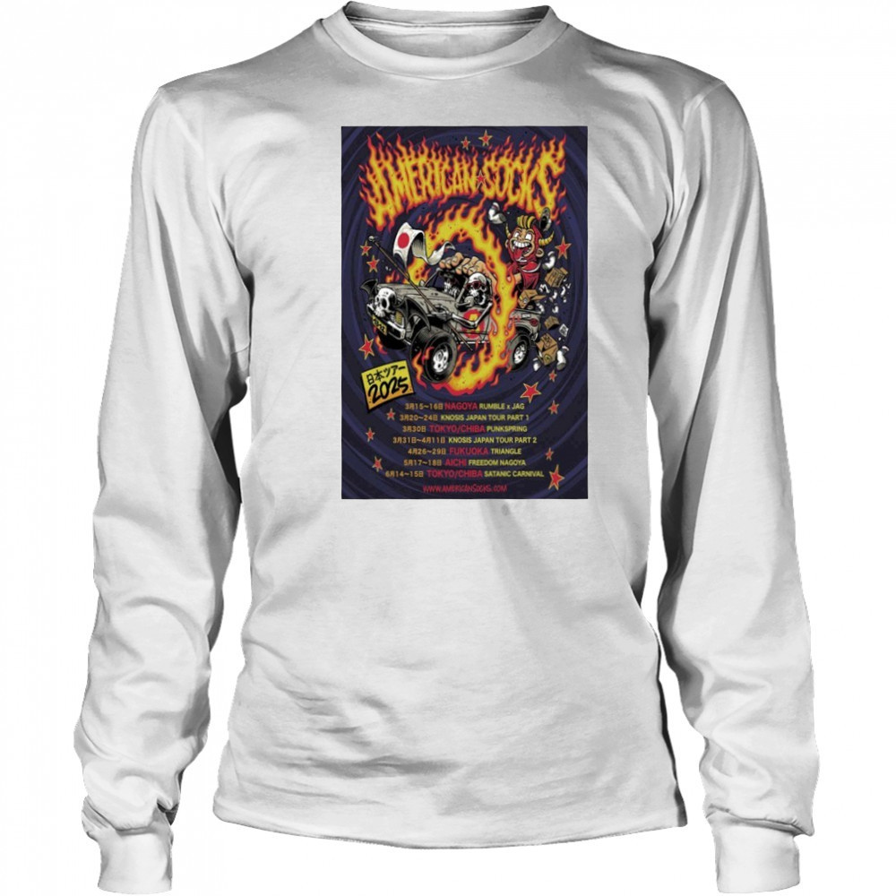 American Socks Japan 2025 Tour Poster shirt Long Sleeved