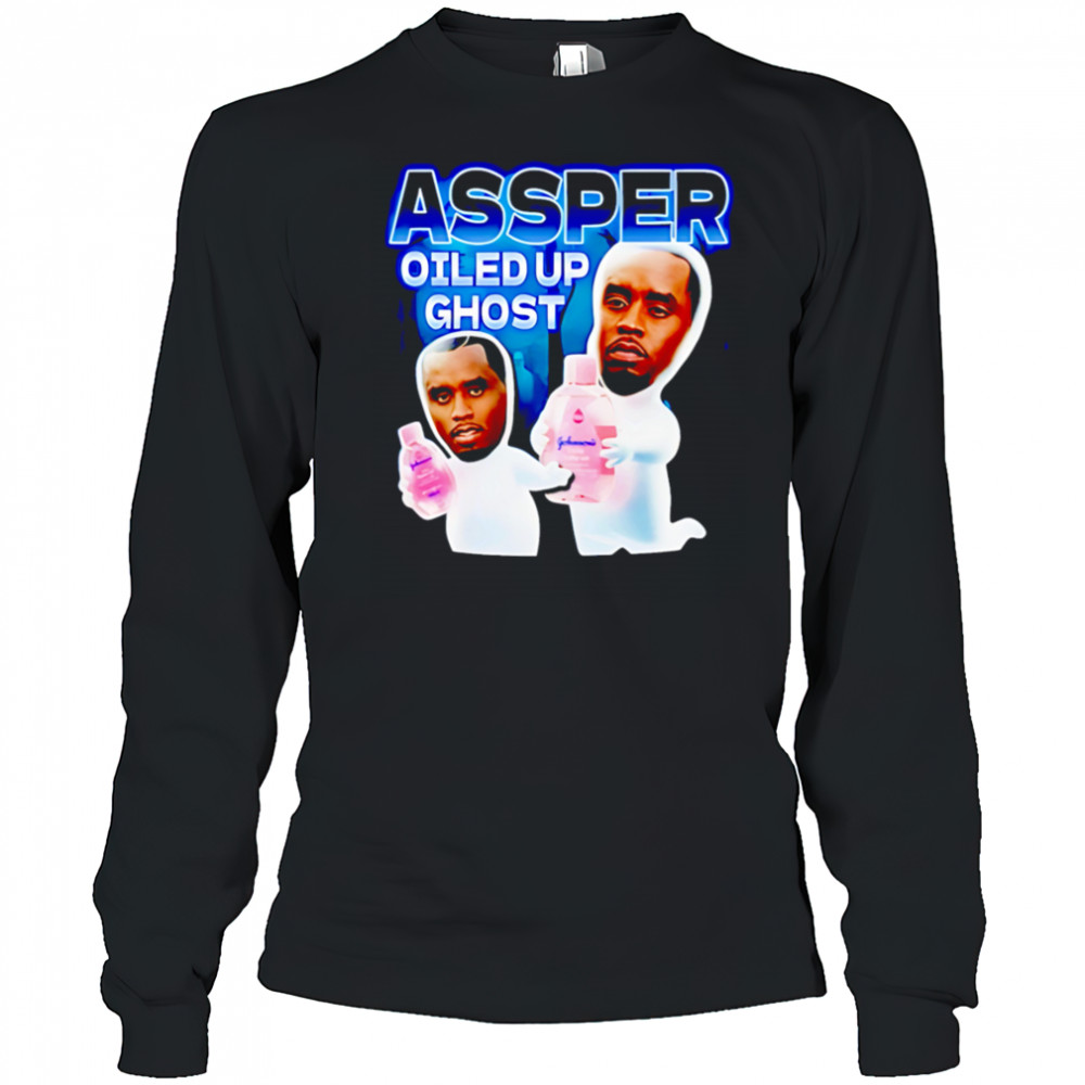 Assper Oiled Up Ghost meme shirt Long Sleeved