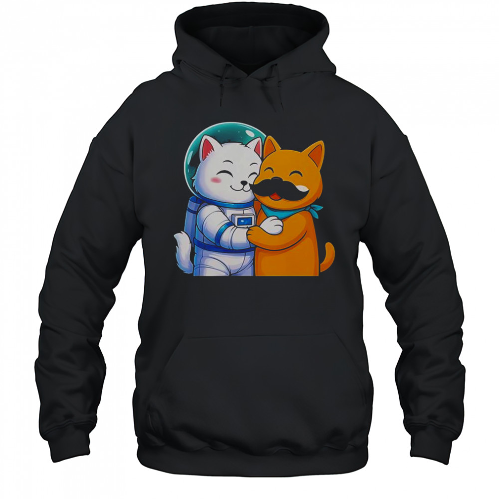 Astrocat And Meow Stash T-Shirt Hoodie