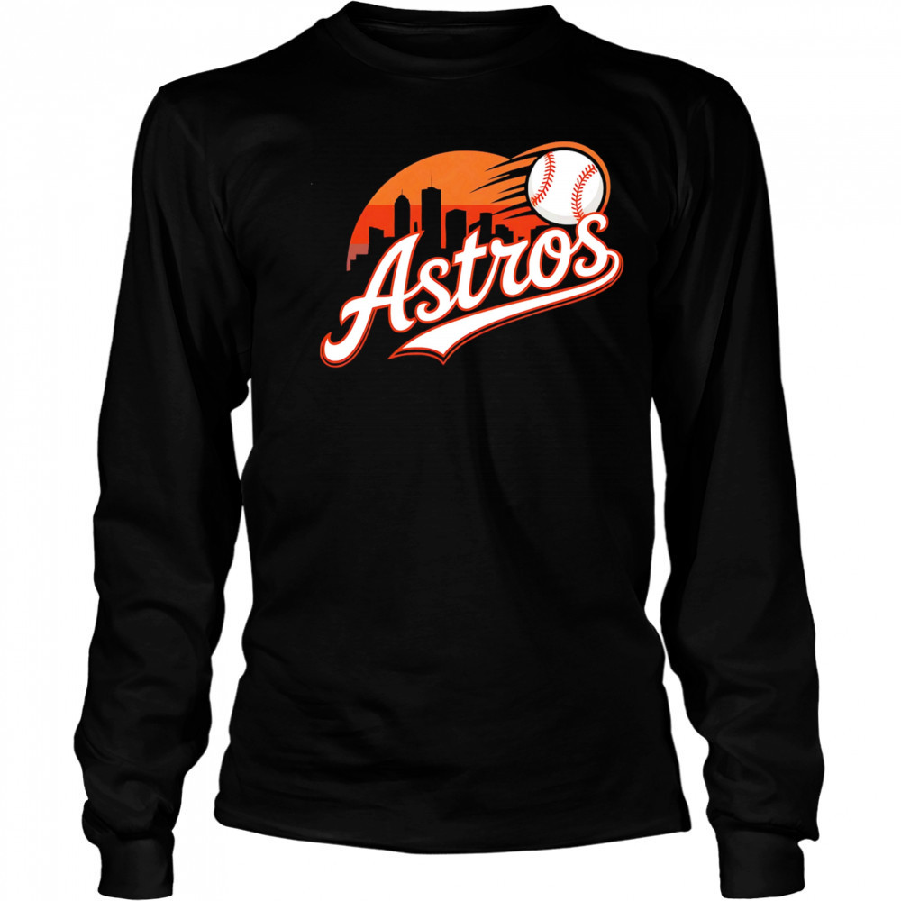 Astros Baseball Skyline shirt Long Sleeved