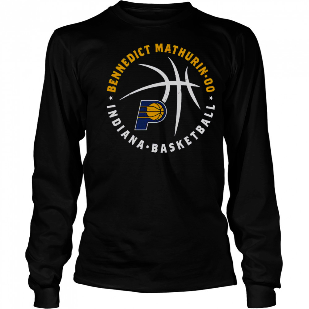Bennedict Mathurin Indiana Pacers Basketball Player Ball T-Shirt Long Sleeved