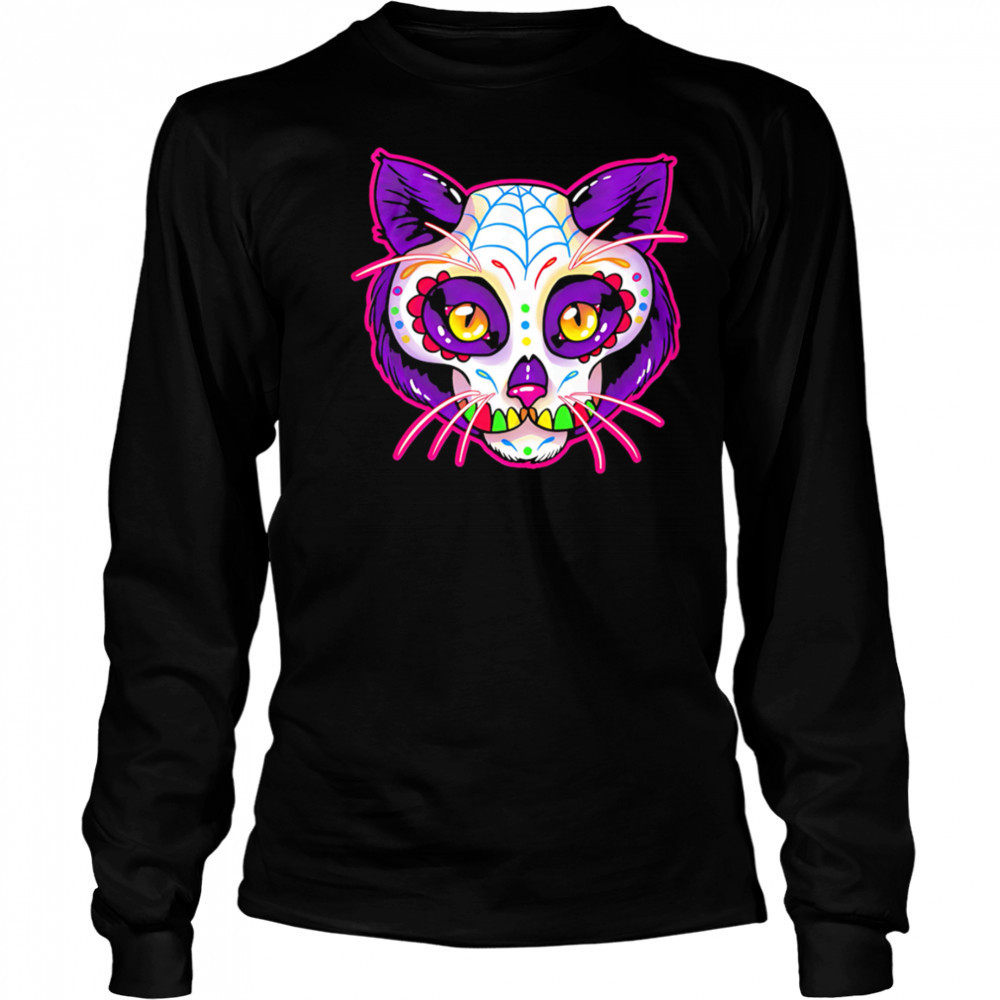 Big head Cat 3D color shirt Long Sleeved