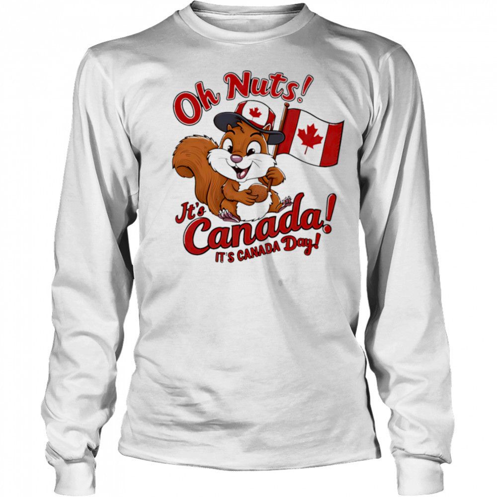 Canada day party moose shirt Long Sleeved