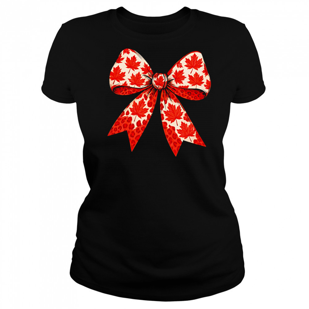 Canadian coquette bow Canada day shirt Women's T-shirt