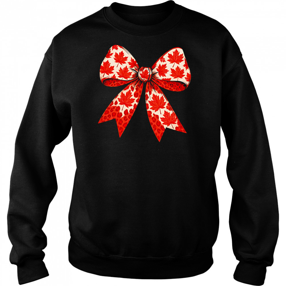 Canadian coquette bow Canada day shirt Hoodie