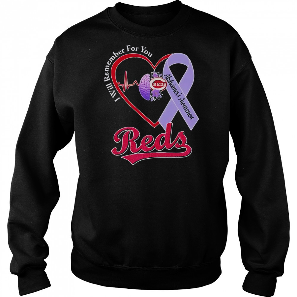 Cincinnati Reds I Will Remember For You Alzheimer’s Awareness T-Shirt Hoodie