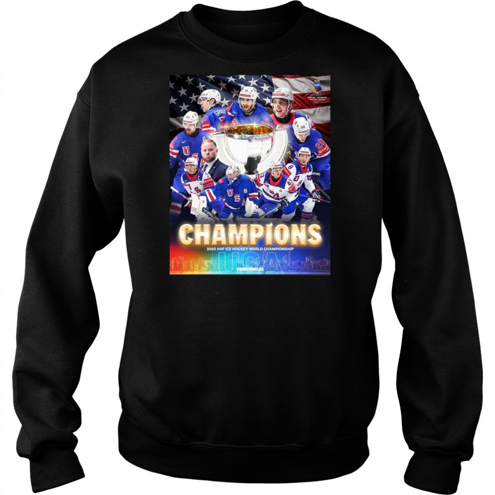 Congrats USA Hockey Champions 2025 IIHF Ice Hockey World Championship Shirt Hoodie