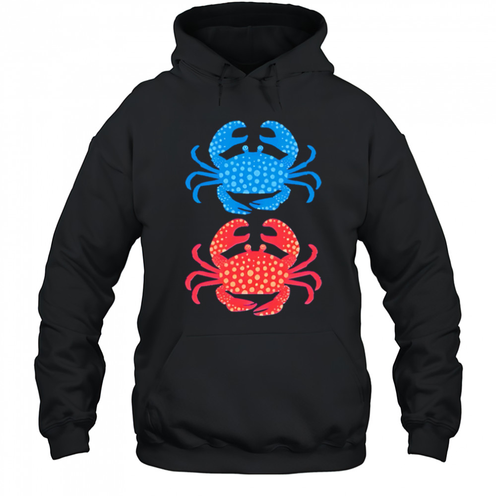 Crabs Blue and Crabs Red shirt Hoodie