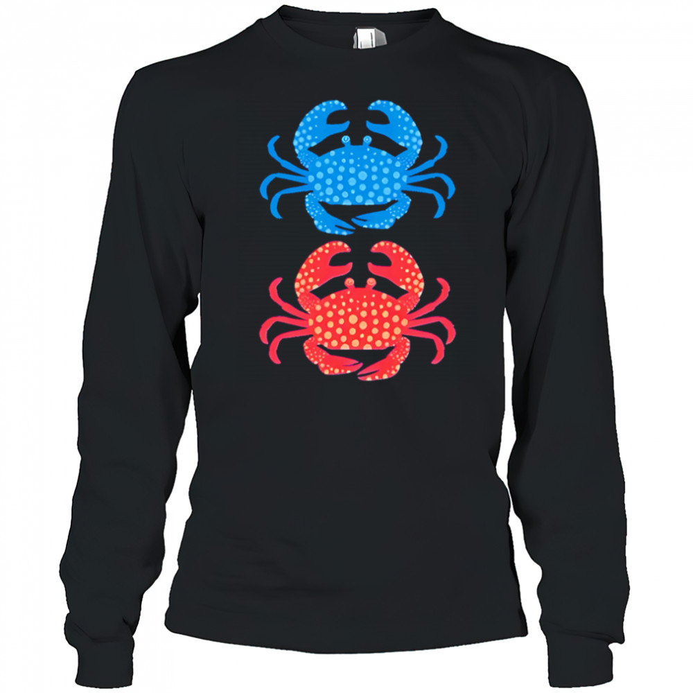 Crabs Blue and Crabs Red shirt Long Sleeved