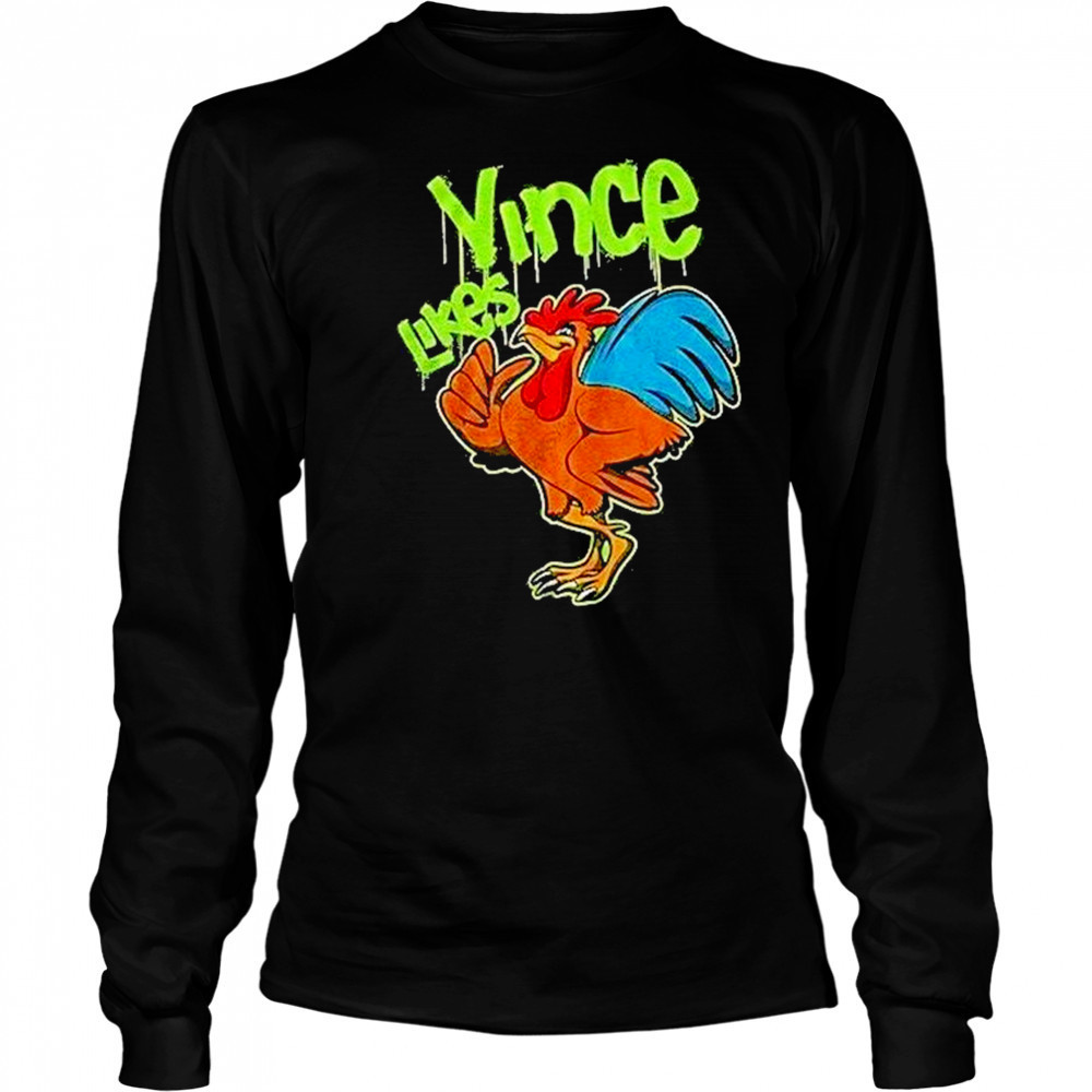 Dominik Mysterio Chicken Vince Likes Shirt Long Sleeved