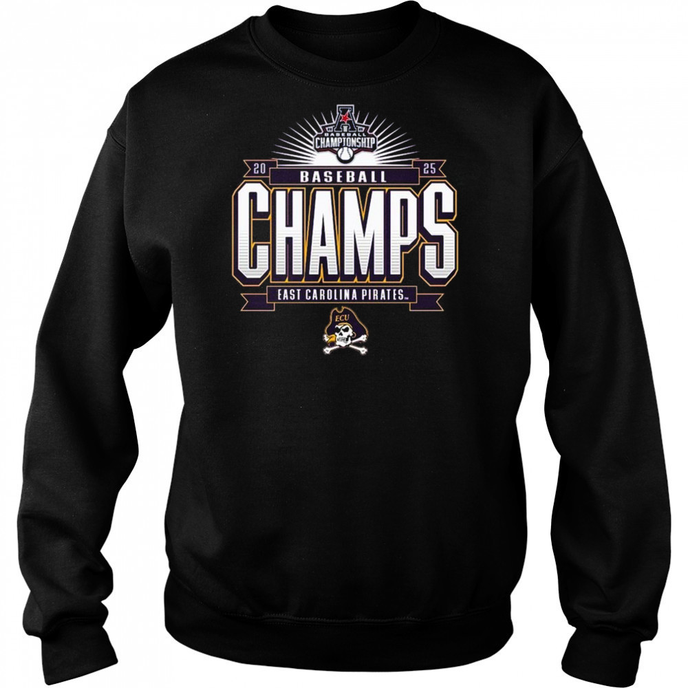 ECU Pirates 2025 AAC Baseball Tournament Champions Shirt Hoodie