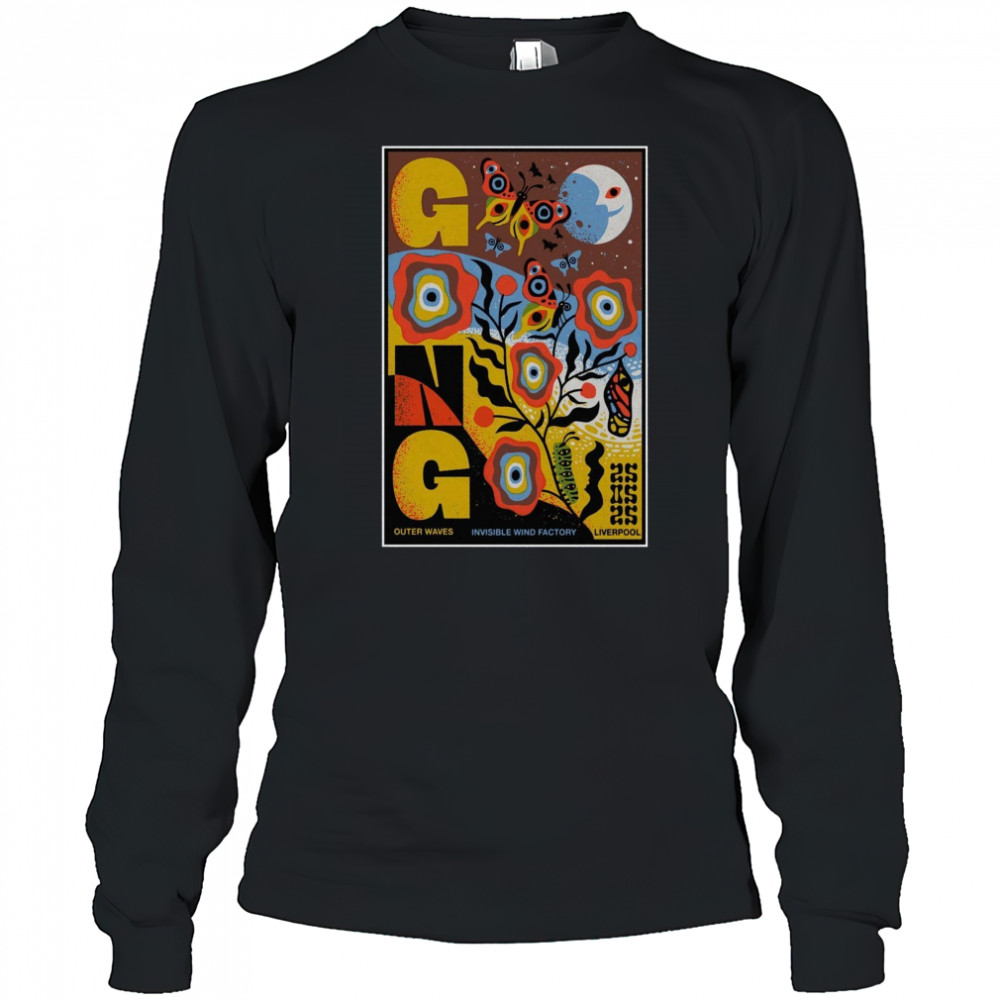 Gong Band Outer Waves May 25 2025 Invisible Wind Factory Liverpool UK Tour t-shirt Long Sleeved