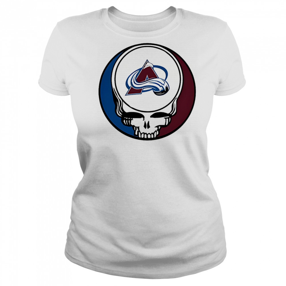 Grateful Dead with Colorado Avalanche NHL Hockey logo shirt Women's T-shirt