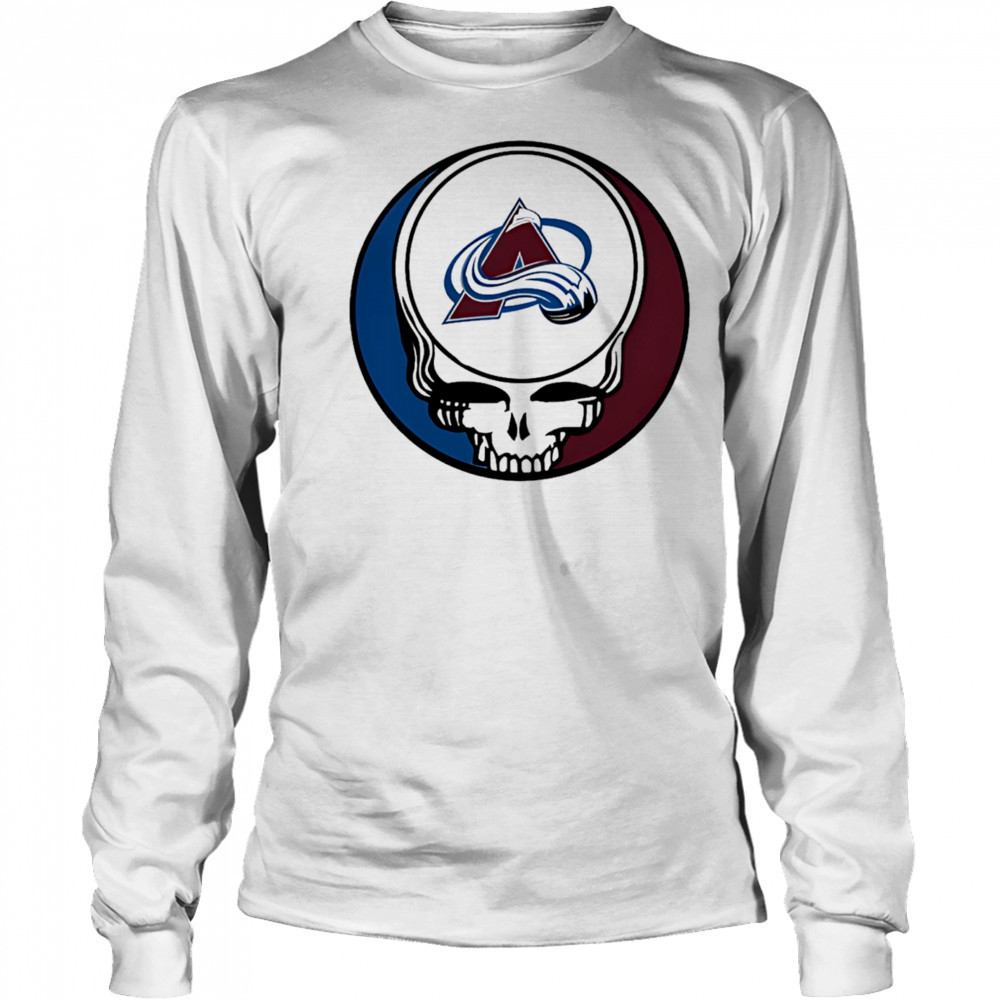 Grateful Dead with Colorado Avalanche NHL Hockey logo shirt Long Sleeved