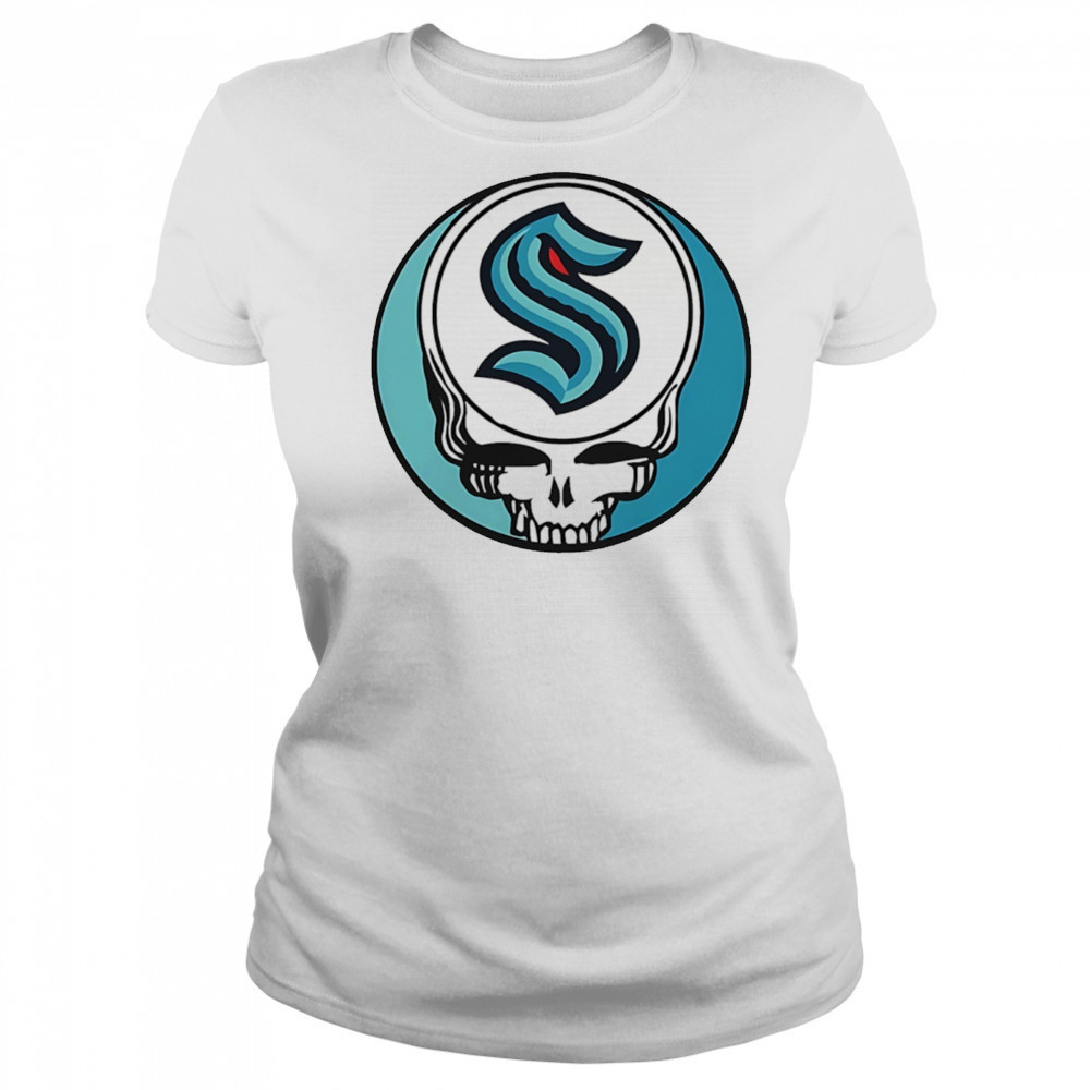 Grateful Dead with Seattle Kraken NHL Hockey logo shirt Women's T-shirt