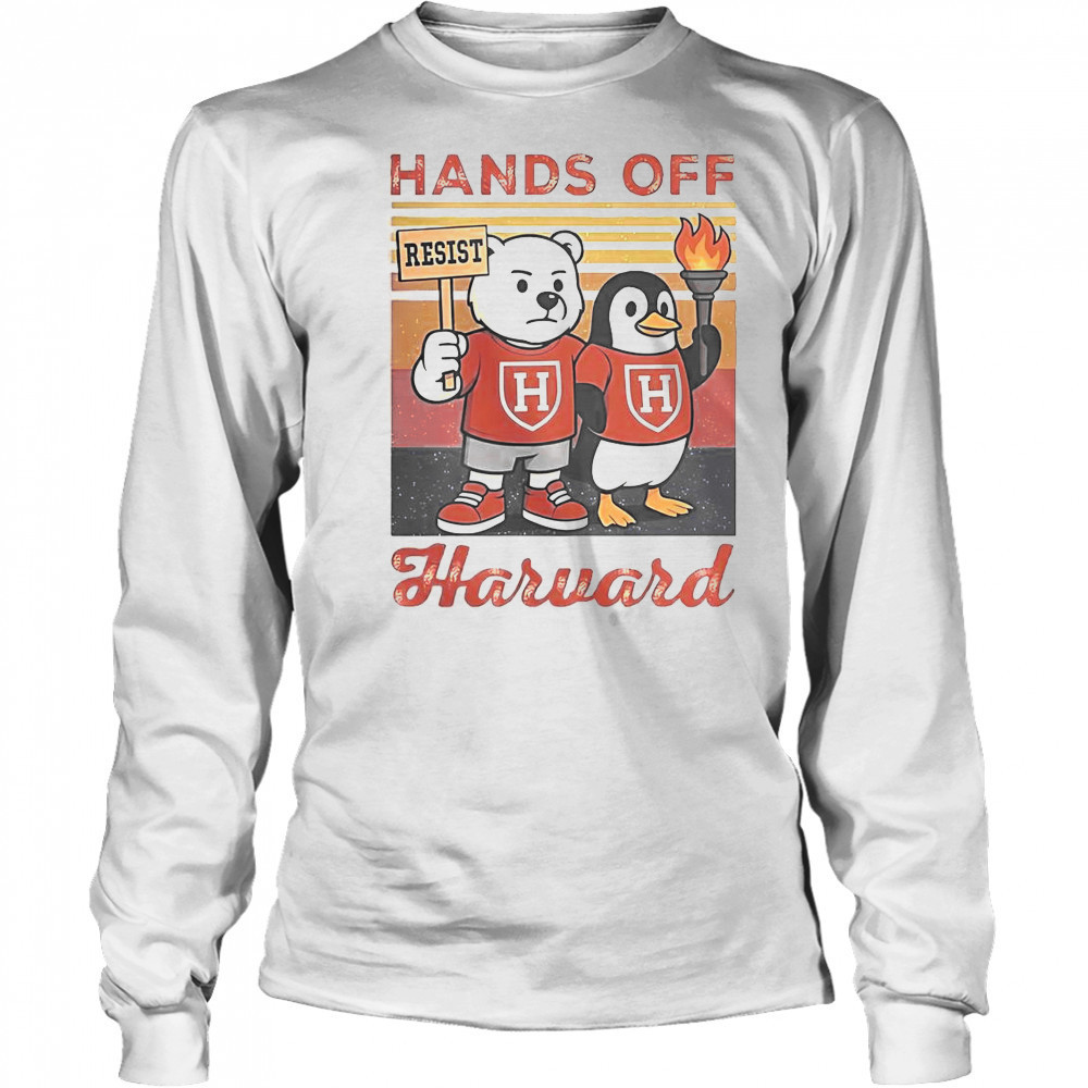 Hands Off Harvard Comfort Colors Hand Off Protest Steve Kerr Fdt Political Anti Trump T-Shirt Long Sleeved