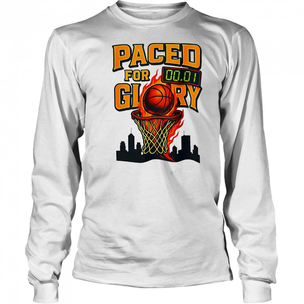 Indiana Pacers NBA Basketball fire 2025 Paced for Glory shirt Long Sleeved