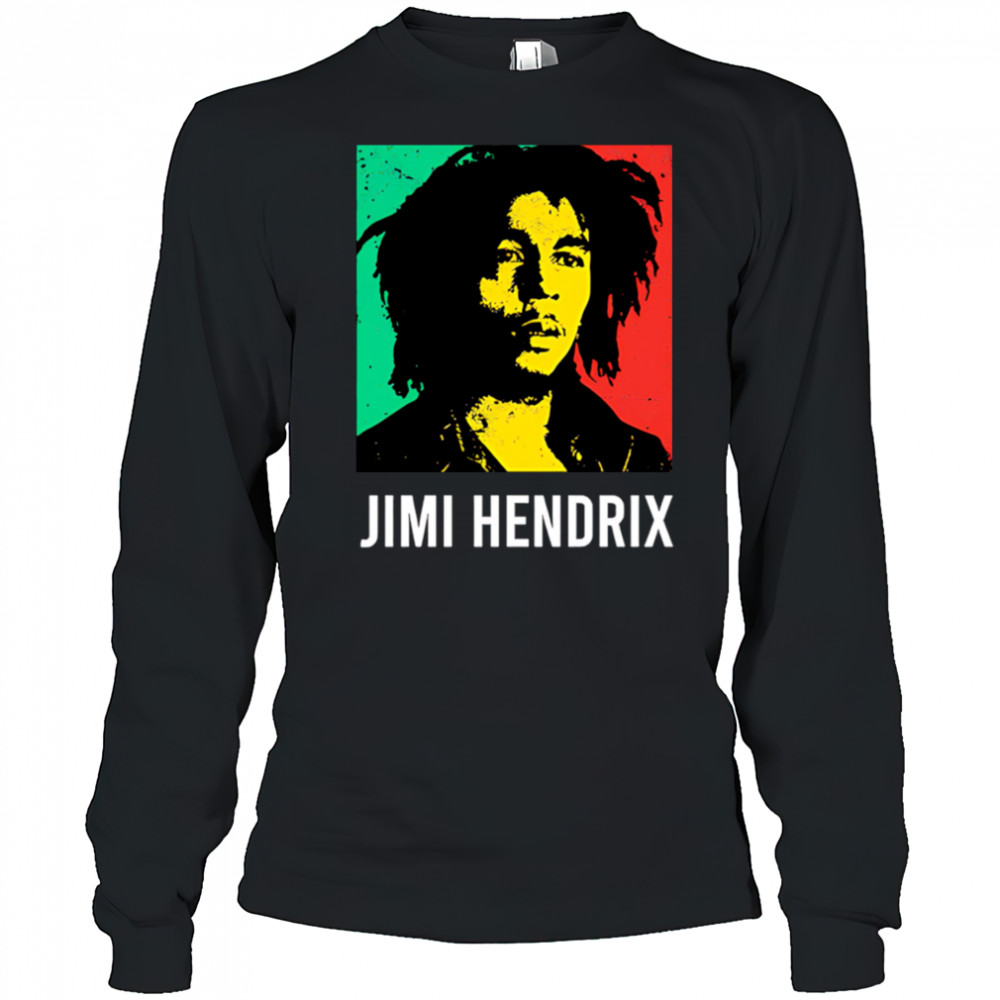 Jimi Hendrix Bob Marley shirt Long Sleeved