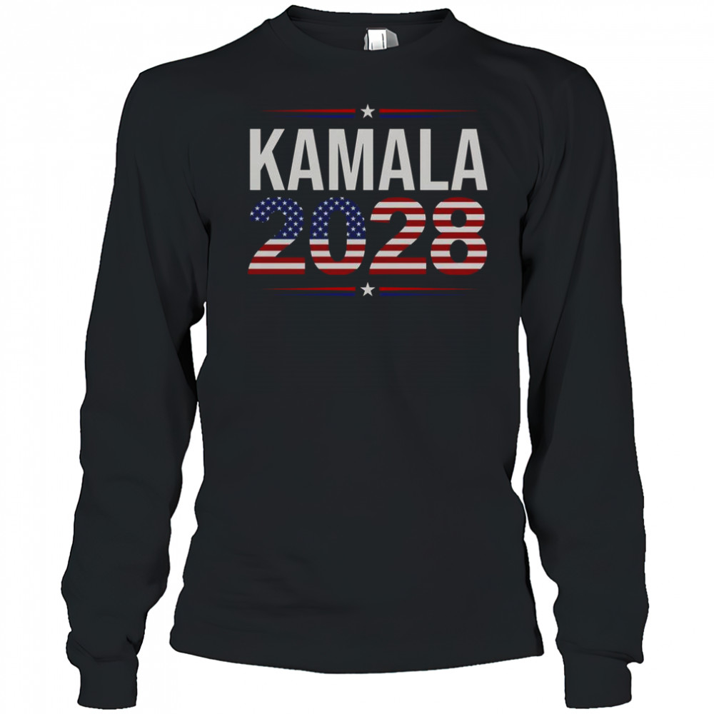 Kamala For President 2028 Retro Harris T-Shirt Long Sleeved
