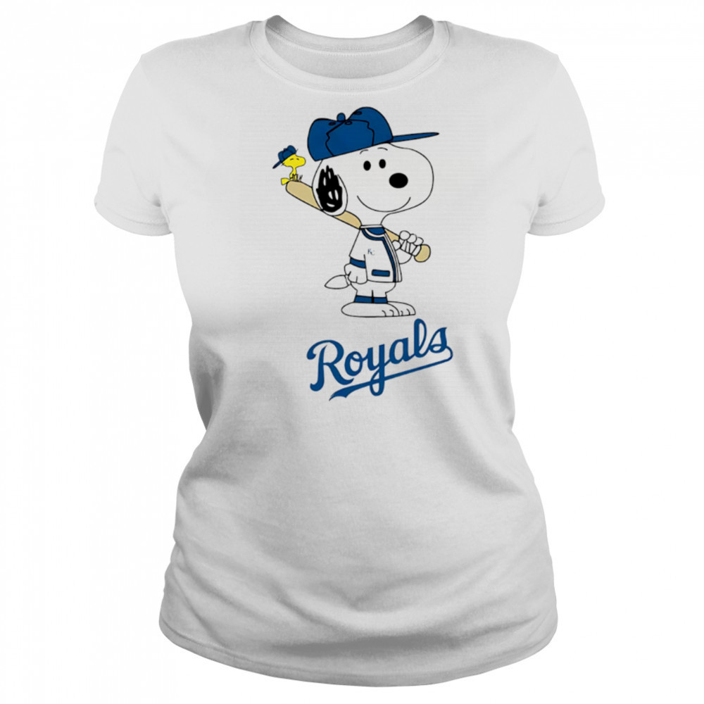 Kansas City Royals Snoopy Baseball funny cartoon shirt Women's T-shirt