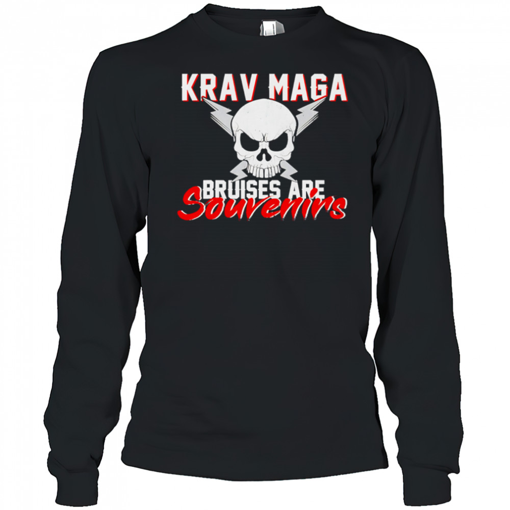 Krav Maga Bruises Are Souvenirs Skull shirt Long Sleeved