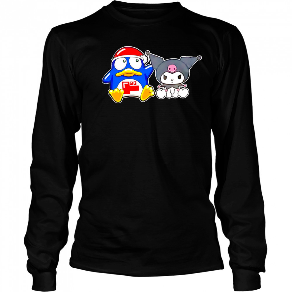 Kuromi x Donpen cute cartoon shirt Long Sleeved