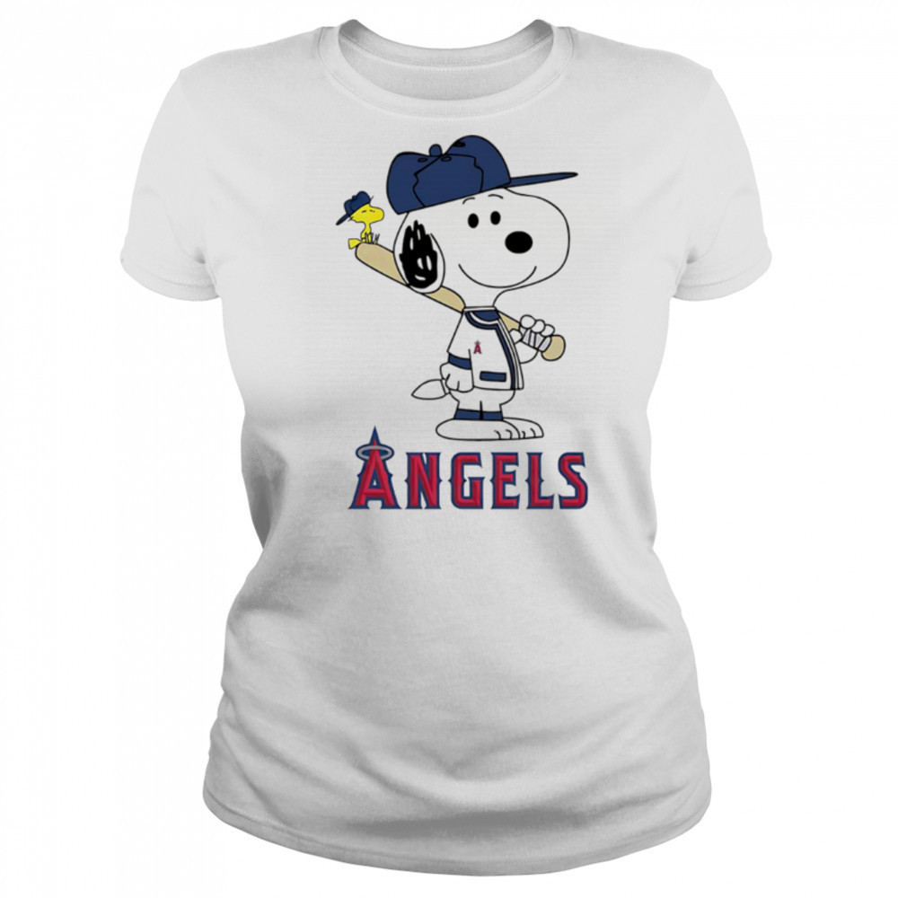 Los Angeles Angels Snoopy Baseball funny cartoon shirt Women's T-shirt
