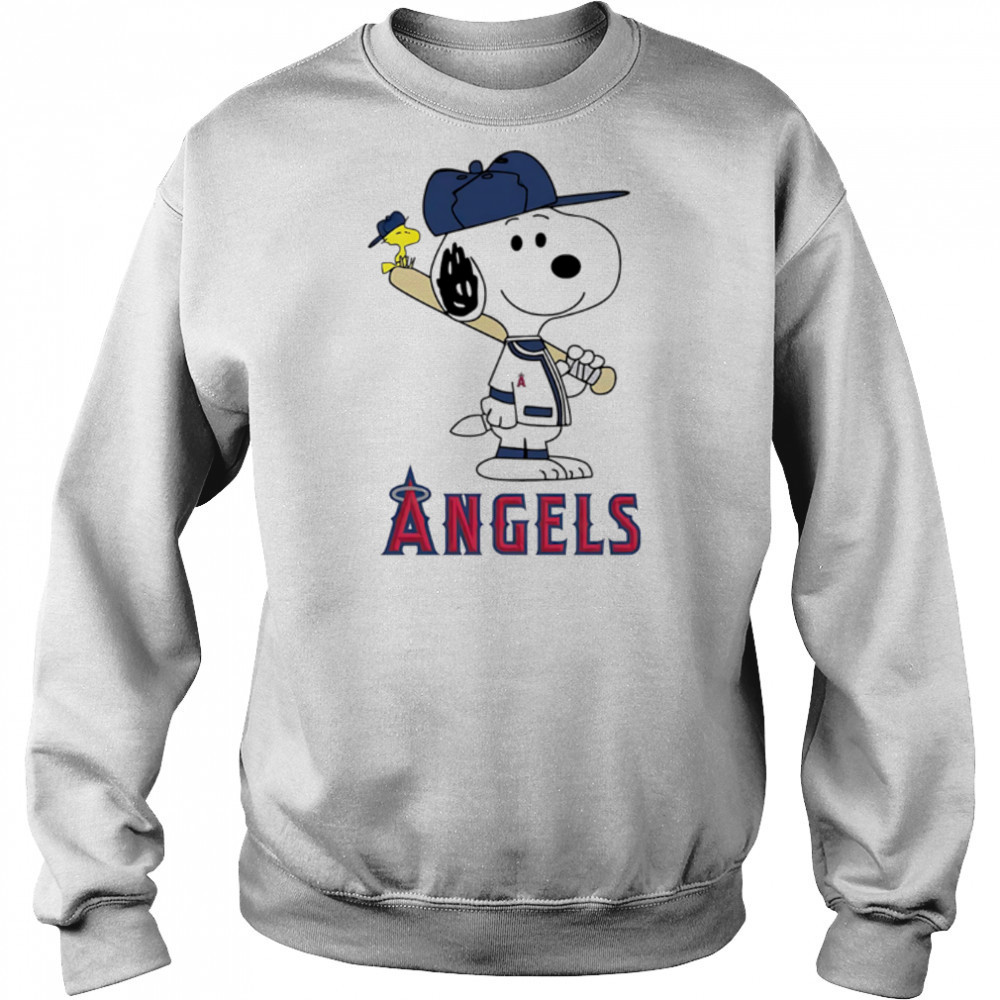 Los Angeles Angels Snoopy Baseball funny cartoon shirt Hoodie