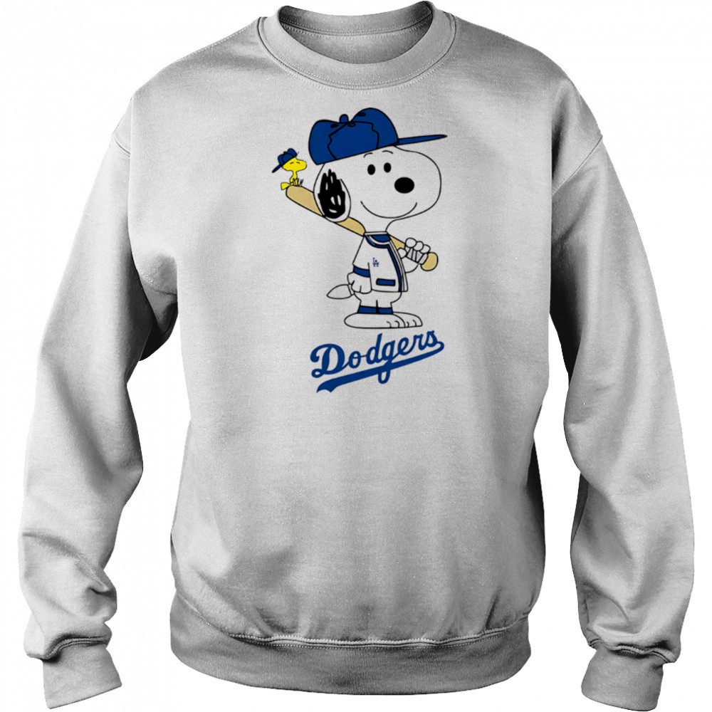 Los Angeles Dodgers Snoopy Baseball funny cartoon shirt Hoodie