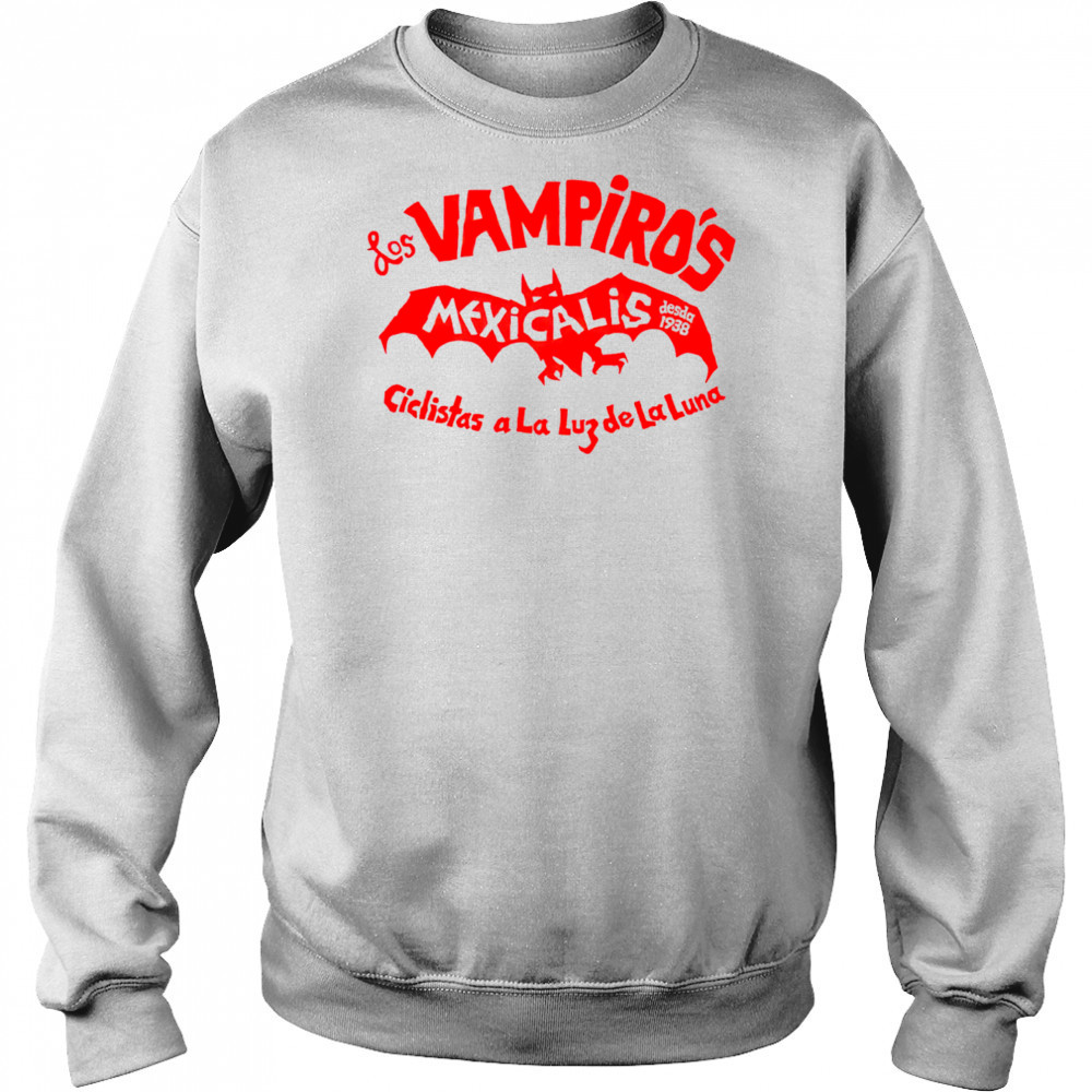 Los Vampiros Mexico Desde 1938 Ciclistas A La Luz De La Luna shirt Hoodie