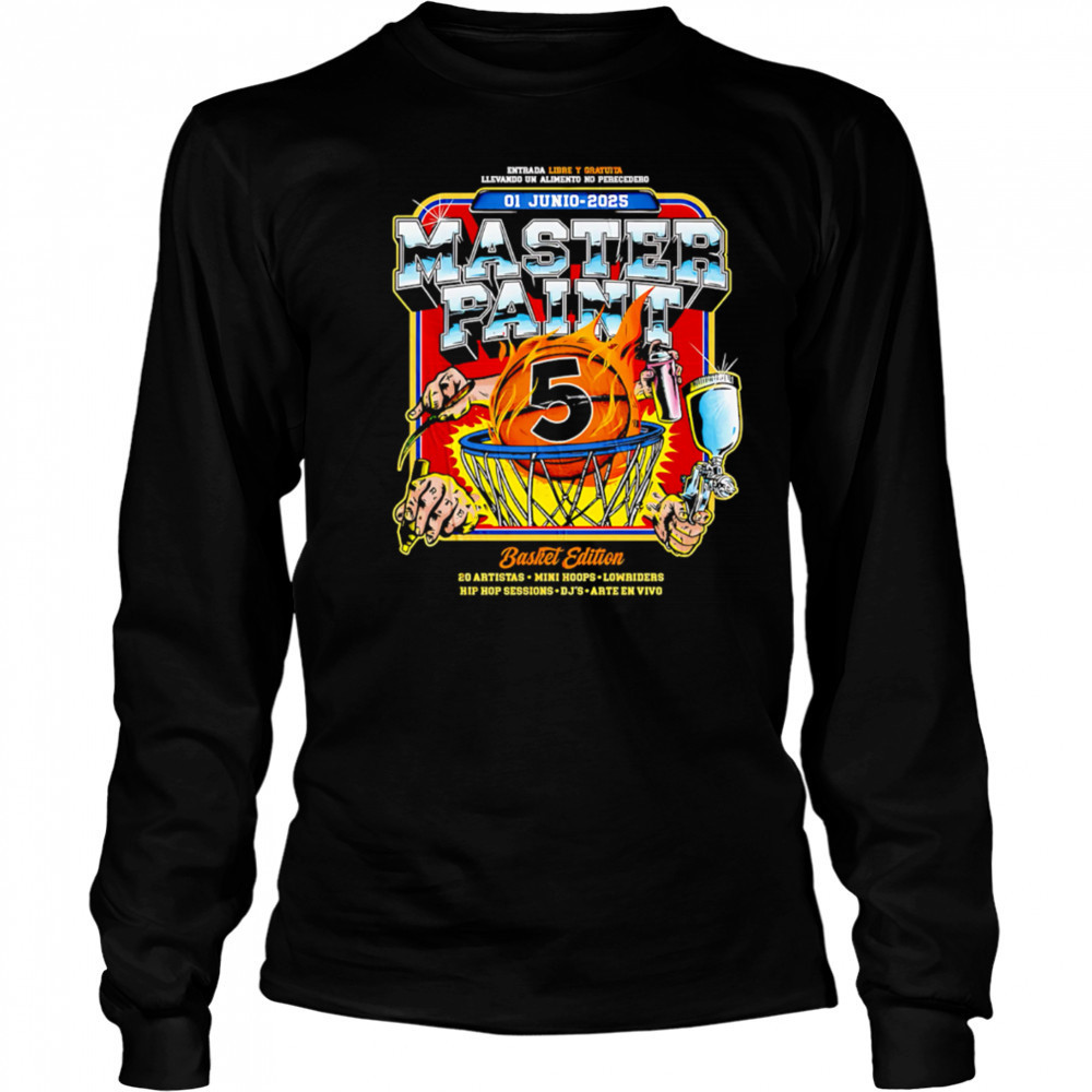 Master Paint 5 Basket Edition 2025 Indiana Pacers shirt Long Sleeved