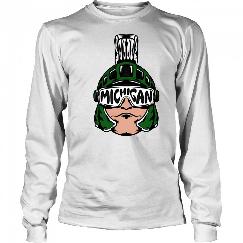 Michigan Spartans Head mascot shirt Long Sleeved