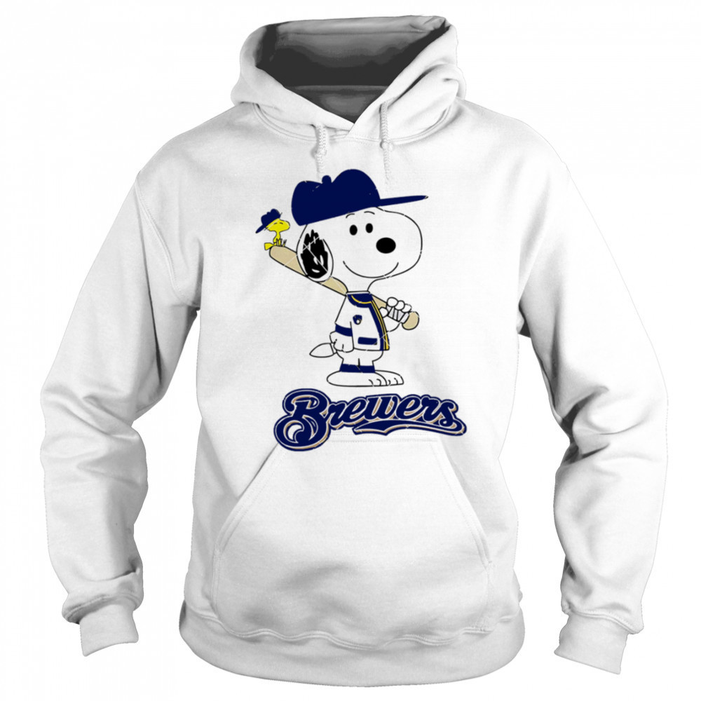 Milwaukee Brewers Snoopy Baseball funny cartoon shirt Sweatshirt