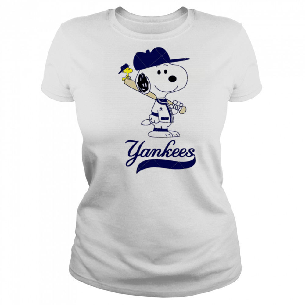 New York Yankees Snoopy Baseball funny cartoon shirt Women's T-shirt