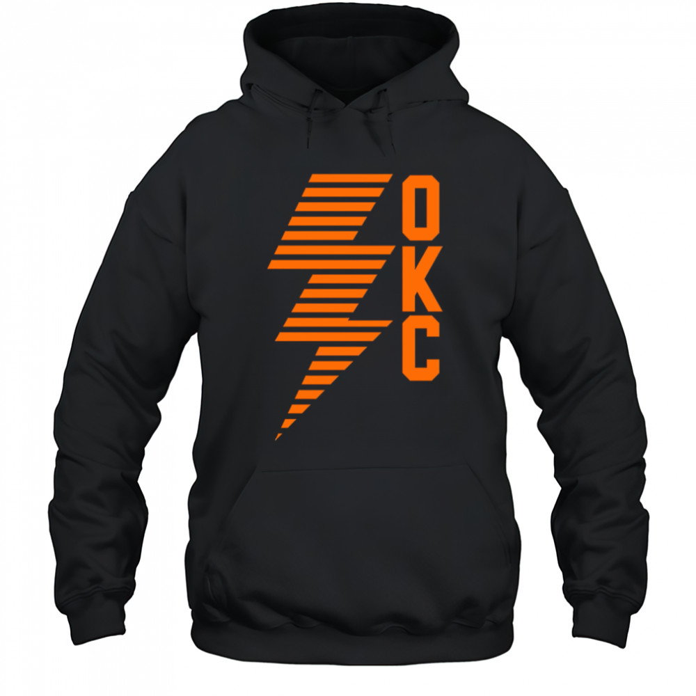 Okc Lightning Bolt Thunder Basketball shirt Hoodie