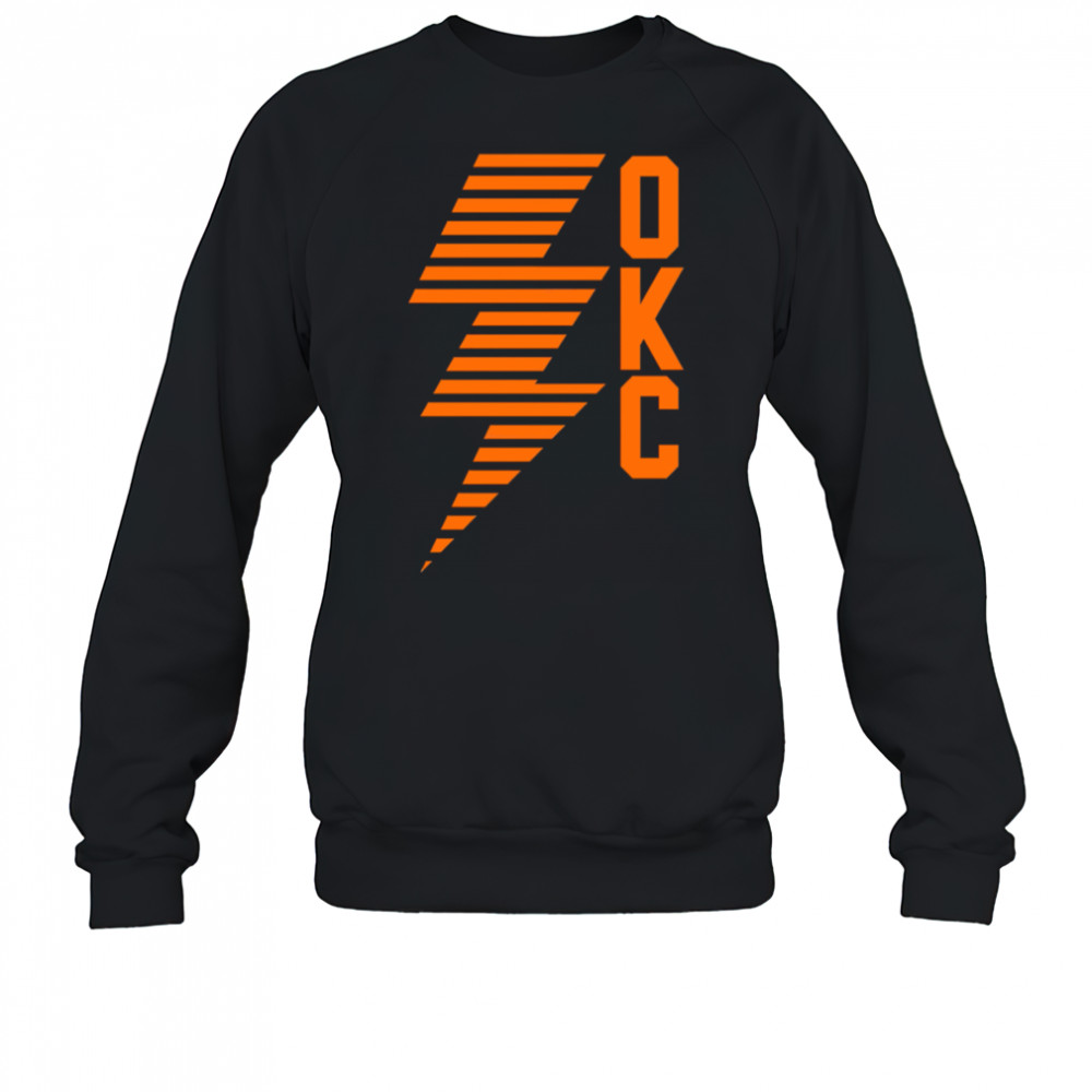 Okc Lightning Bolt Thunder Basketball shirt Sweatshirt