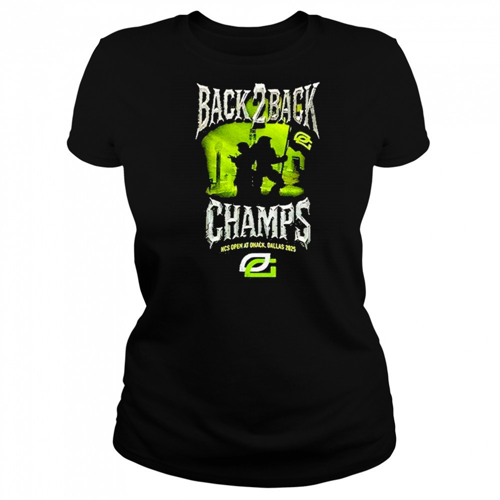 Optic Gaming Back 2 Back Champs Hcs Open At Dhack Dallas 2025 Shirt Women's T-shirt